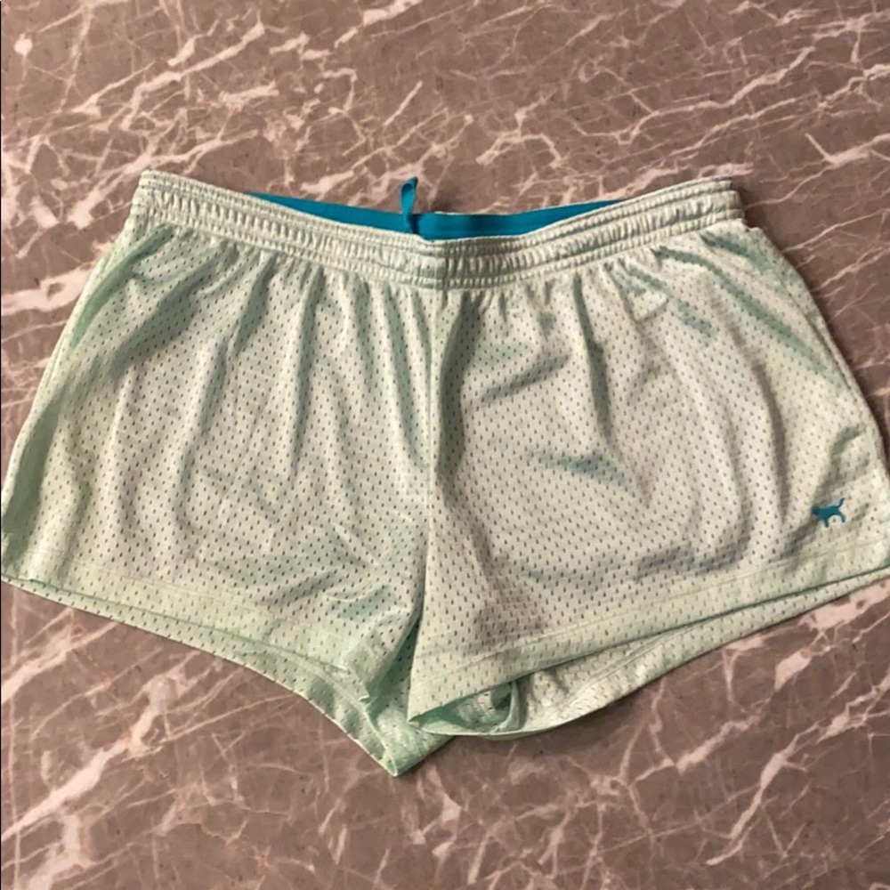 Light green athletic shorts